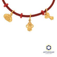 Load image into Gallery viewer, Arthesdam Jewellery 916 Gold Baby Blessing Charm Red Bracelet
