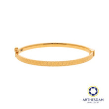 Load image into Gallery viewer, Arthesdam Jewellery 916 Gold Lucky Coin Dotted Round Bangle
