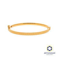 Arthesdam Jewellery 916 Gold Lucky Coin Dotted Round Bangle