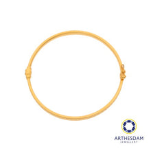 Load image into Gallery viewer, Arthesdam Jewellery 916 Gold Lucky Coin Dotted Round Bangle
