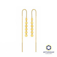 Arthesdam Jewellery 916 Gold Disc Threader Earrings