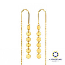 Load image into Gallery viewer, Arthesdam Jewellery 916 Gold Disc Threader Earrings
