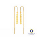 Arthesdam Jewellery 916 Gold Disc Threader Earrings