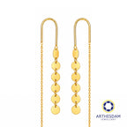 Arthesdam Jewellery 916 Gold Disc Threader Earrings