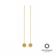 Arthesdam Jewellery 916 Gold Flower Threader Earrings
