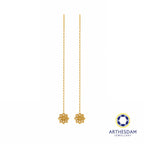 Arthesdam Jewellery 916 Gold Flower Threader Earrings
