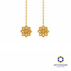 Arthesdam Jewellery 916 Gold Flower Threader Earrings