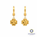 Arthesdam Jewellery 916 Gold Honeycomb Hearts Clover Love Hoop Earrings