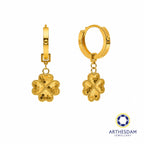 Arthesdam Jewellery 916 Gold Honeycomb Hearts Clover Love Hoop Earrings