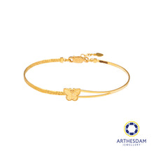 Load image into Gallery viewer, Arthesdam Jewellery 916 Gold Butterfly Semi Stiff Bangle
