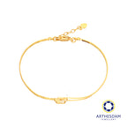 Arthesdam Jewellery 916 Gold Butterfly Semi Stiff Bangle