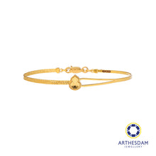 Load image into Gallery viewer, Arthesdam Jewellery 916 Gold Lucky Gourd Semi Stiff Bangle
