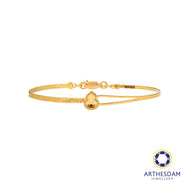 Arthesdam Jewellery 916 Gold Lucky Gourd Semi Stiff Bangle