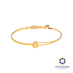 Arthesdam Jewellery 916 Gold Lucky Gourd Semi Stiff Bangle