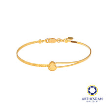Load image into Gallery viewer, Arthesdam Jewellery 916 Gold Lucky Gourd Semi Stiff Bangle
