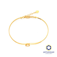 Load image into Gallery viewer, Arthesdam Jewellery 916 Gold Lucky Gourd Semi Stiff Bangle
