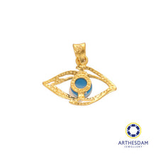 Load image into Gallery viewer, Arthesdam Jewellery 916 Gold Evil Eye with Lashes Pendant

