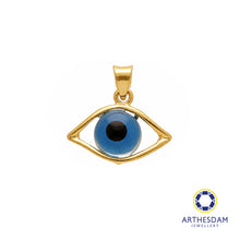 Load image into Gallery viewer, Arthesdam Jewellery 916 Gold Classic Evil Eye Pendant
