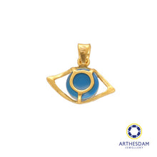 Load image into Gallery viewer, Arthesdam Jewellery 916 Gold Classic Evil Eye Pendant

