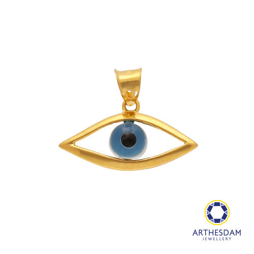 Arthesdam Jewellery 916 Gold Sleek Evil Eye Pendant