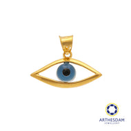 Arthesdam Jewellery 916 Gold Sleek Evil Eye Pendant