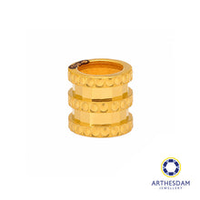 Load image into Gallery viewer, Arthesdam Jewellery 916 Gold Shiny Hourglass Barrel Pendant/Charm
