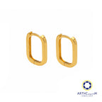 Arthesdam Jewellery 916 Gold Classy Rectangle Hoop Earrings
