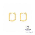 Arthesdam Jewellery 916 Gold Classy Rectangle Hoop Earrings