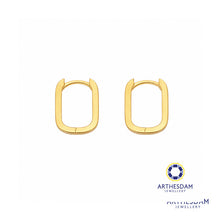 Load image into Gallery viewer, Arthesdam Jewellery 916 Gold Classy Rectangle Hoop Earrings
