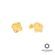 Arthesdam Jewellery 916 Gold Overlapping Clover Earrings