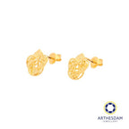 Arthesdam Jewellery 916 Gold Overlapping Clover Earrings