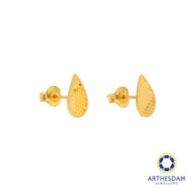 Load image into Gallery viewer, Arthesdam Jewellery 916 Gold Glitter Teardrop Earrings
