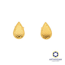 Load image into Gallery viewer, Arthesdam Jewellery 916 Gold Glitter Teardrop Earrings
