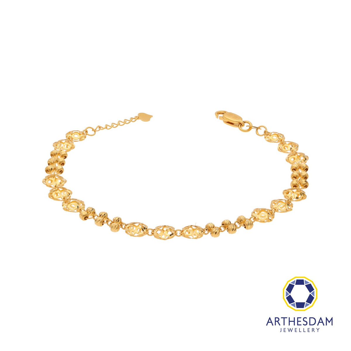 Arthesdam Jewellery 916 Gold Knot with Balls Bracelet