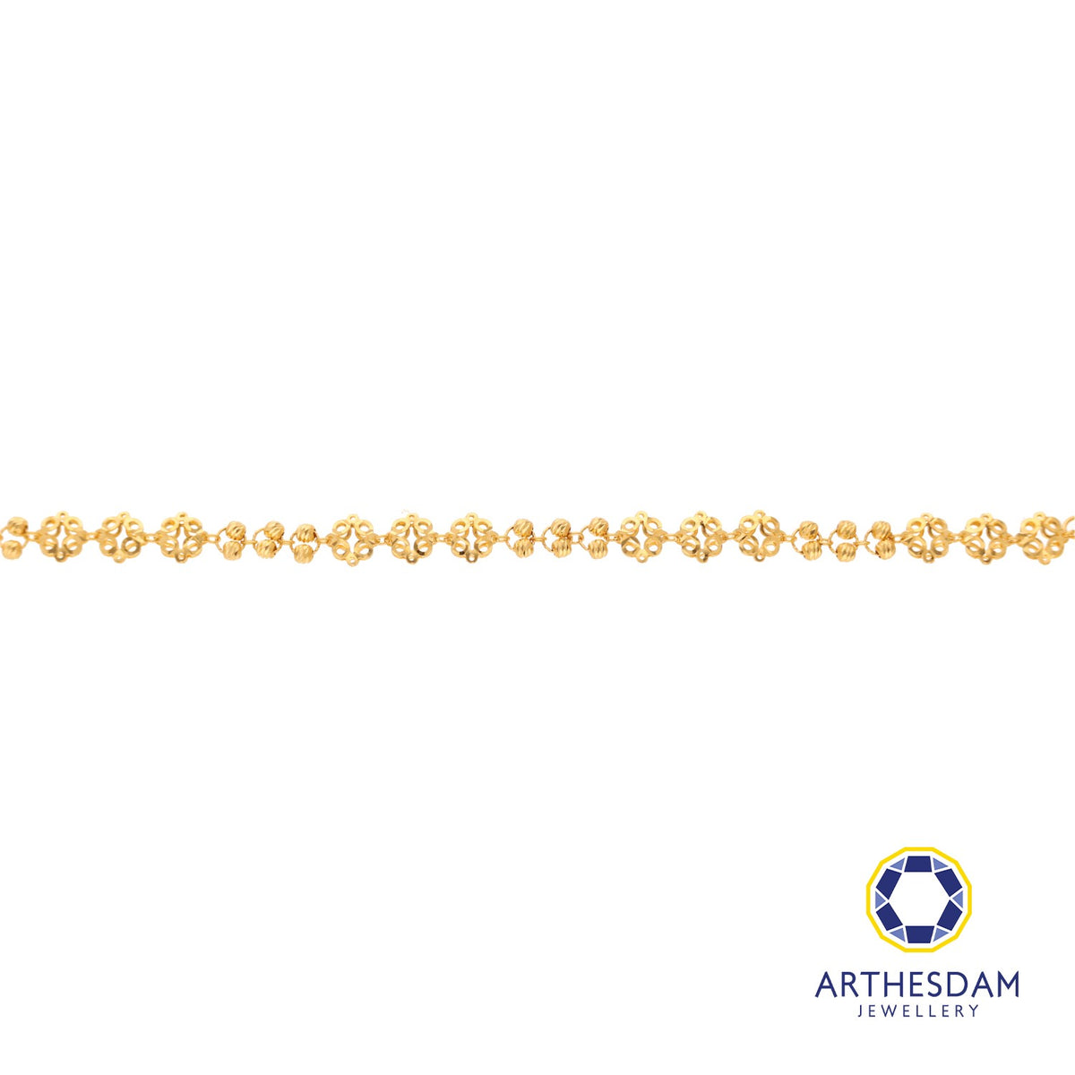Arthesdam Jewellery 916 Gold Knot with Balls Bracelet