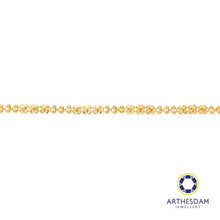 Load image into Gallery viewer, Arthesdam Jewellery 916 Gold Clover with Balls Bracelet
