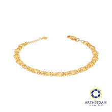 Load image into Gallery viewer, Arthesdam Jewellery 916 Gold Double Clover Flower Bracelet
