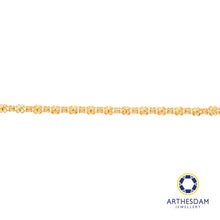 Load image into Gallery viewer, Arthesdam Jewellery 916 Gold Double Clover Flower Bracelet
