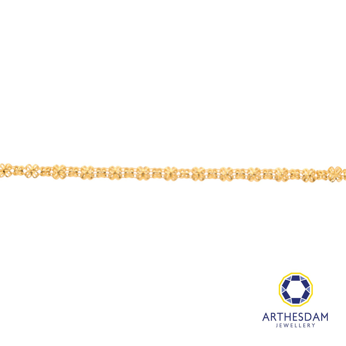 Arthesdam Jewellery 916 Gold Floral Geometric Bracelet