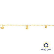 Load image into Gallery viewer, Arthesdam Jewellery 916 Gold Bell Bear Car Dangling Baby Anklet
