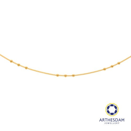 Arthesdam Jewellery 916 Gold Triple Ball Small Box Chain