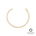 Arthesdam Jewellery 18K Yellow Gold Fancy Block Chain Bracelet
