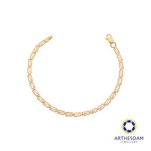 Load image into Gallery viewer, Arthesdam Jewellery 18K Yellow Gold Fancy Block Chain Bracelet
