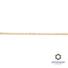 Load image into Gallery viewer, Arthesdam Jewellery 18K Yellow Gold Fancy Block Chain Bracelet
