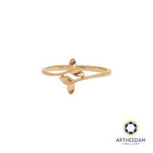 Load image into Gallery viewer, Arthesdam Jewellery 18K Yellow Gold Double Whale Tail Ring
