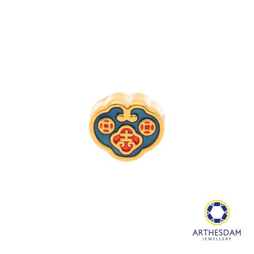 Arthesdam Jewellery 999 Gold Blue Wealth Lock Charm