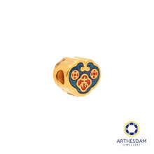 Load image into Gallery viewer, Arthesdam Jewellery 999 Gold Blue Wealth Lock Charm

