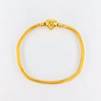 Arthesdam Jewellery 916 Gold Heart Lock Charm Bracelet
