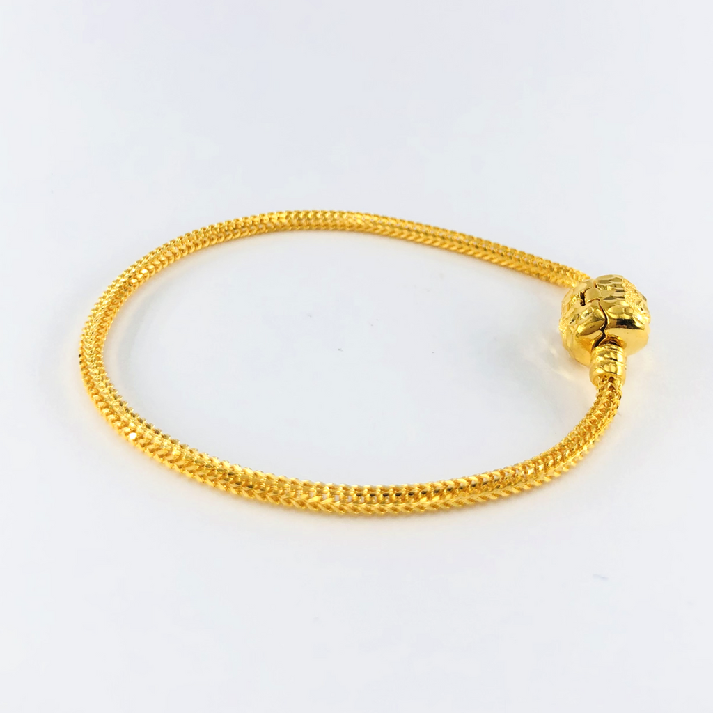 Arthesdam Jewellery 916 Gold Heart Lock Charm Bracelet