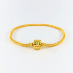 Arthesdam Jewellery 916 Gold Faceted Lock Charm Bracelet